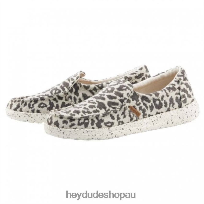 Hey Dude HEYDUDE Misty Cheetah Canvas Grey Women V4Z64395