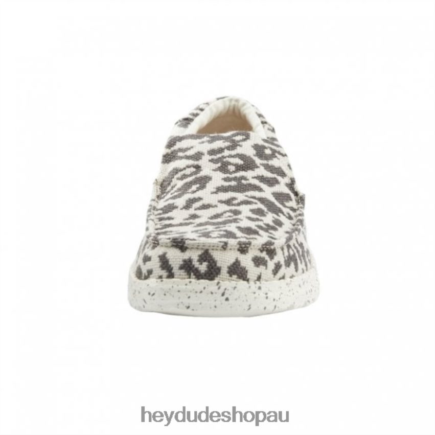 Hey Dude HEYDUDE Misty Cheetah Canvas Grey Women V4Z64395