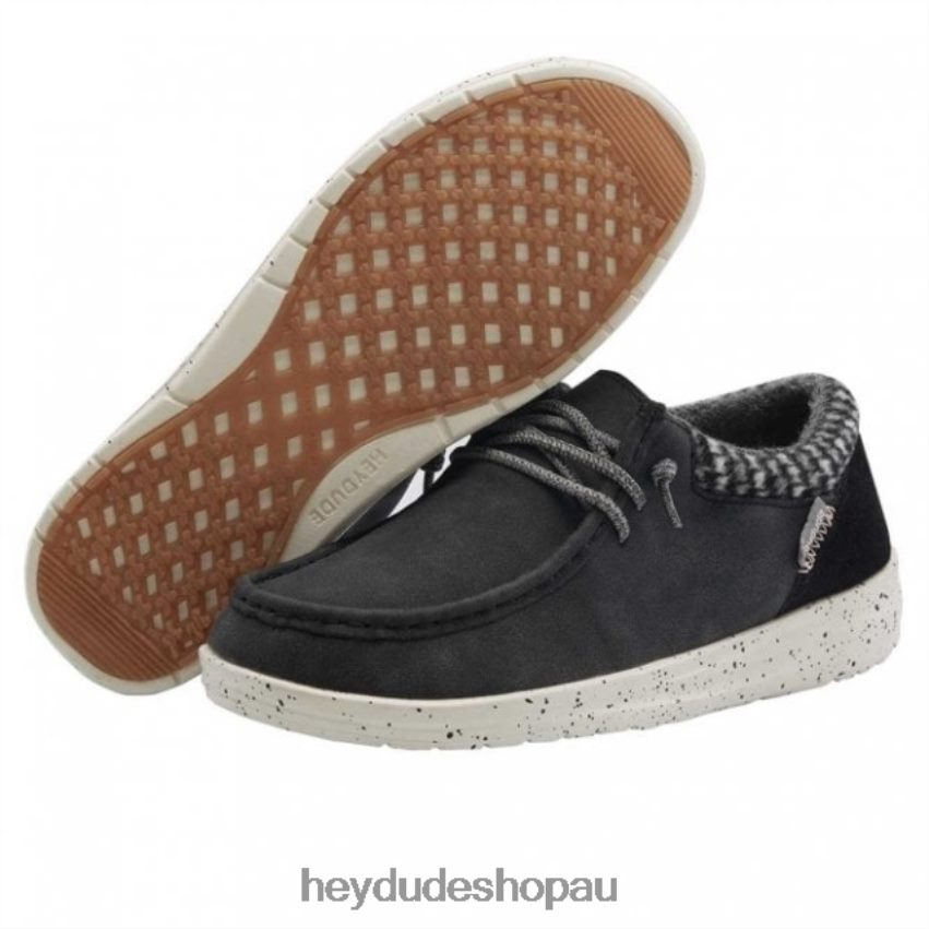 Hey Dude HEYDUDE Polly Recycled Leather Black Women V4Z64474