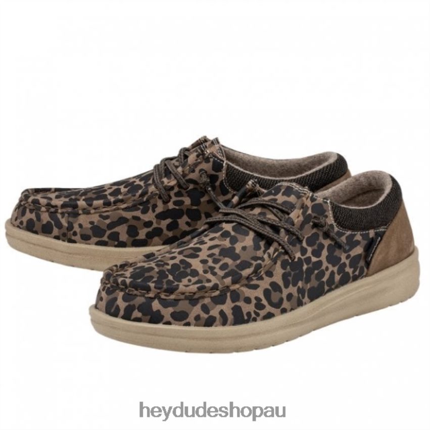 Hey Dude HEYDUDE Polly Recycled Leather Leopard Nut Women V4Z64450