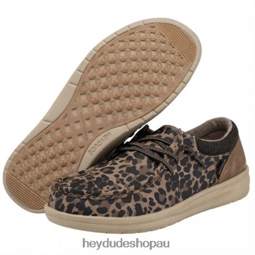 Hey Dude HEYDUDE Polly Recycled Leather Leopard Nut Women V4Z64450