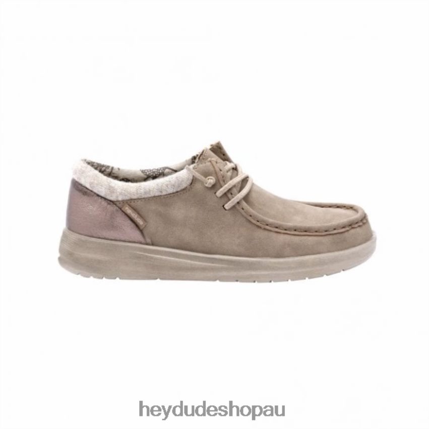 Hey Dude HEYDUDE Polly Recycled Leather Light Taupe Women V4Z64452