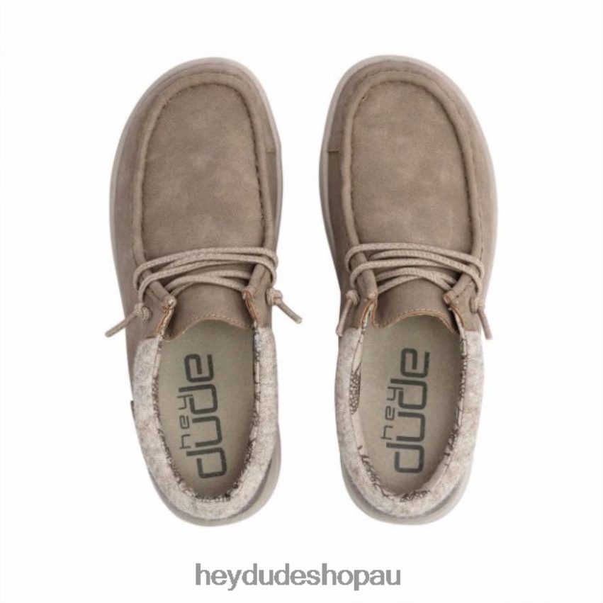 Hey Dude HEYDUDE Polly Recycled Leather Light Taupe Women V4Z64452
