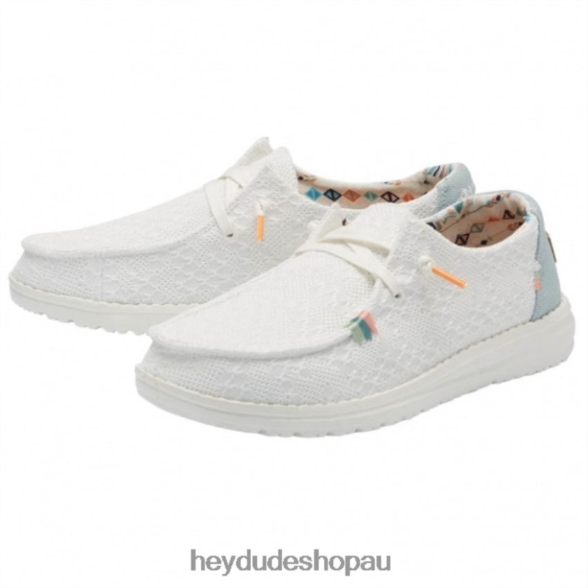 Hey Dude HEYDUDE Wendy Boho White Crochet Women V4Z64471