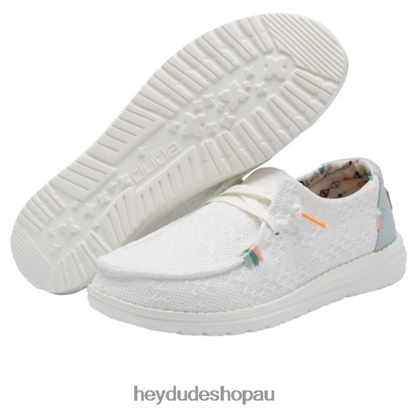 Hey Dude HEYDUDE Wendy Boho White Crochet Women V4Z64471