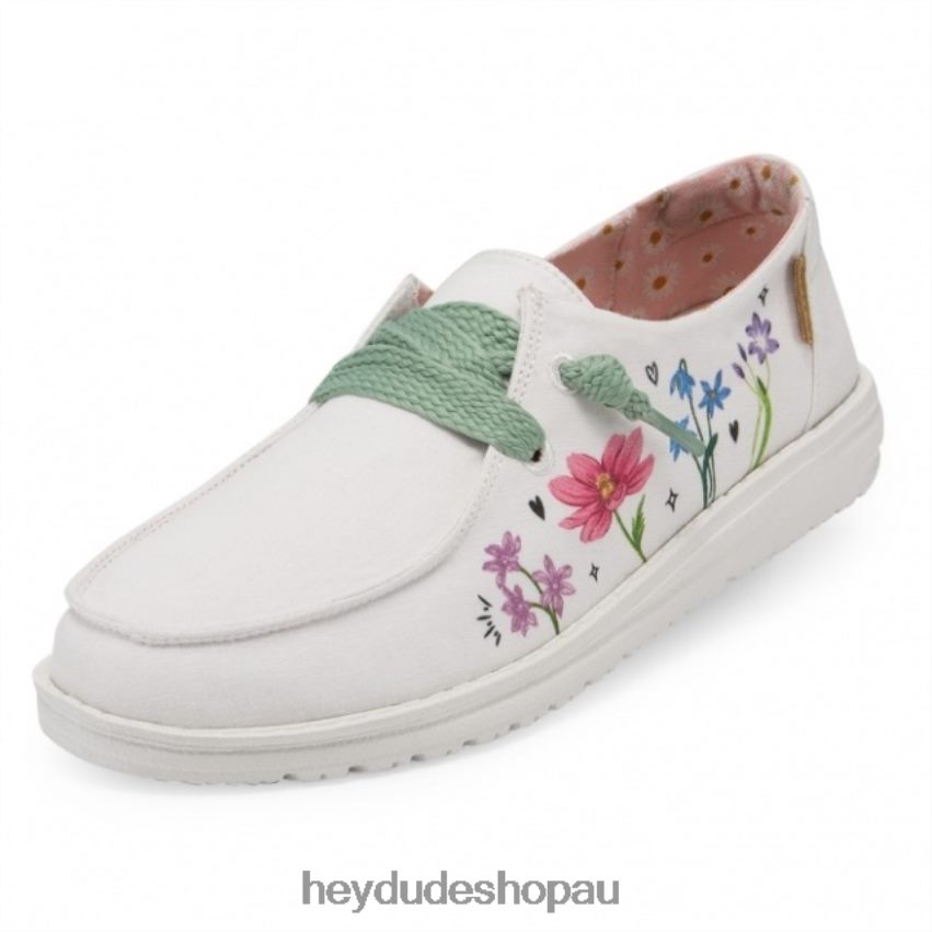 Hey Dude HEYDUDE Wendy Chambray Doodle Good Vibes Women V4Z64444