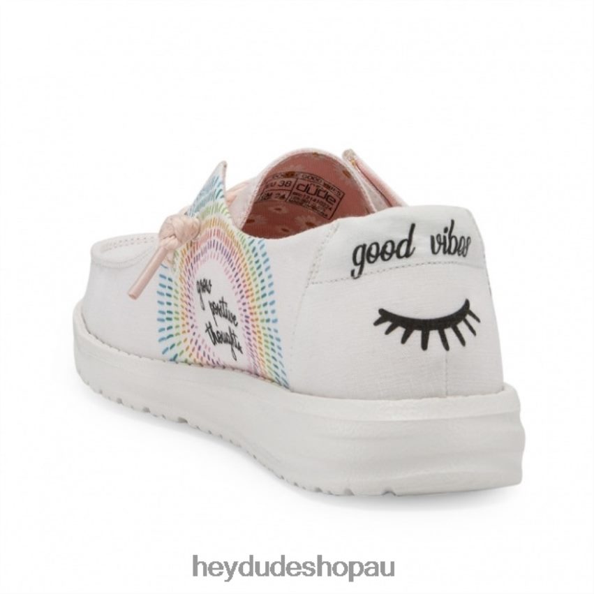 Hey Dude HEYDUDE Wendy Chambray Doodle Good Vibes Women V4Z64444