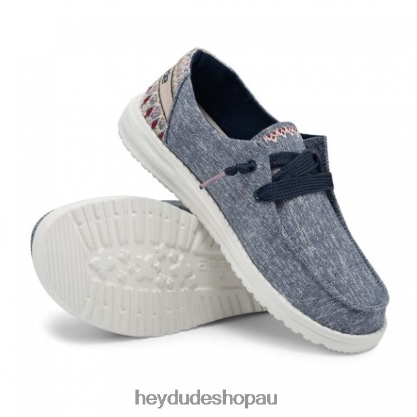 Hey Dude HEYDUDE Wendy Chambray Iris Blue Women V4Z64422