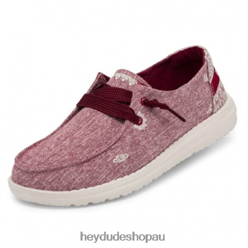 Hey Dude HEYDUDE Wendy Chambray Peony Red Women V4Z64414