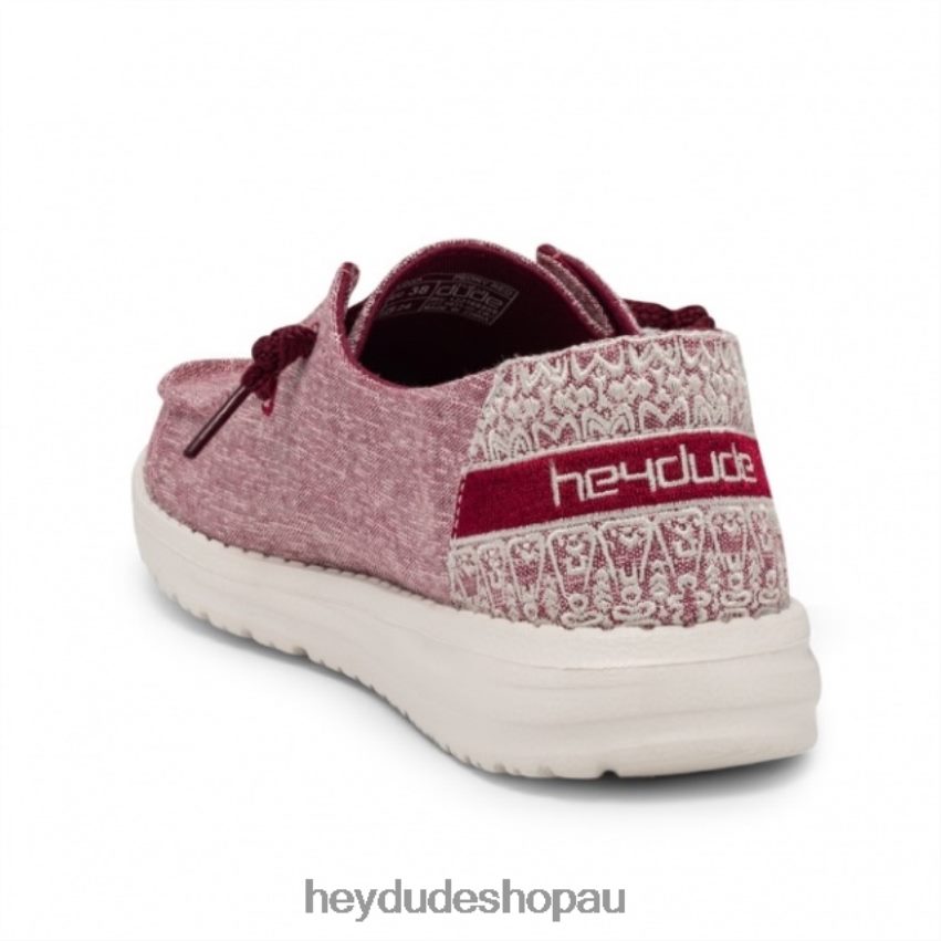Hey Dude HEYDUDE Wendy Chambray Peony Red Women V4Z64414