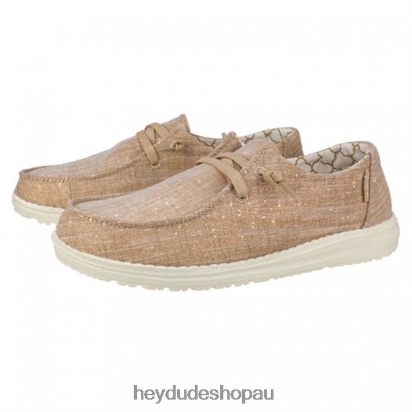 Hey Dude HEYDUDE Wendy Chambray Rose Gold Sparkle Women V4Z64476