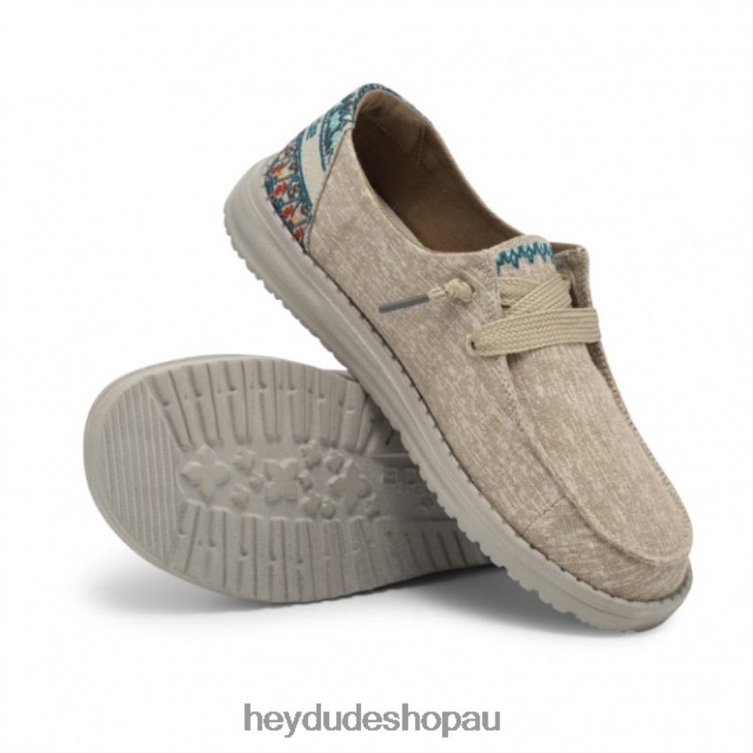Hey Dude HEYDUDE Wendy Chambray Sunflower Beige Women V4Z64413