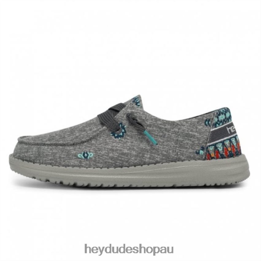 Hey Dude HEYDUDE Wendy Chambray Tulip Grey Women V4Z64423