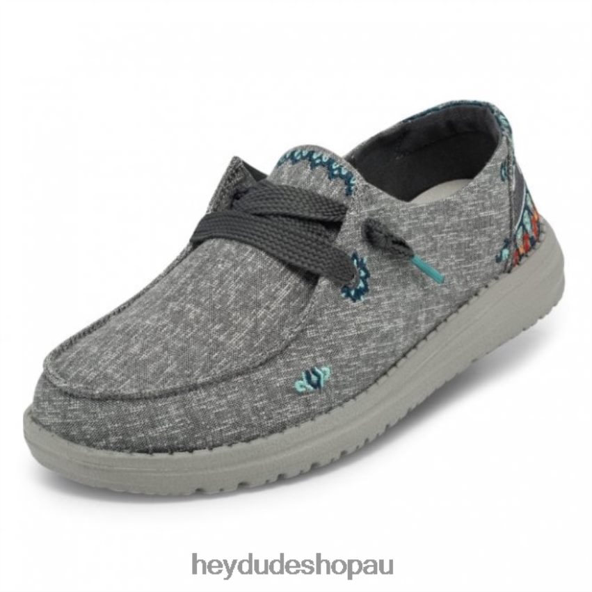 Hey Dude HEYDUDE Wendy Chambray Tulip Grey Women V4Z64423