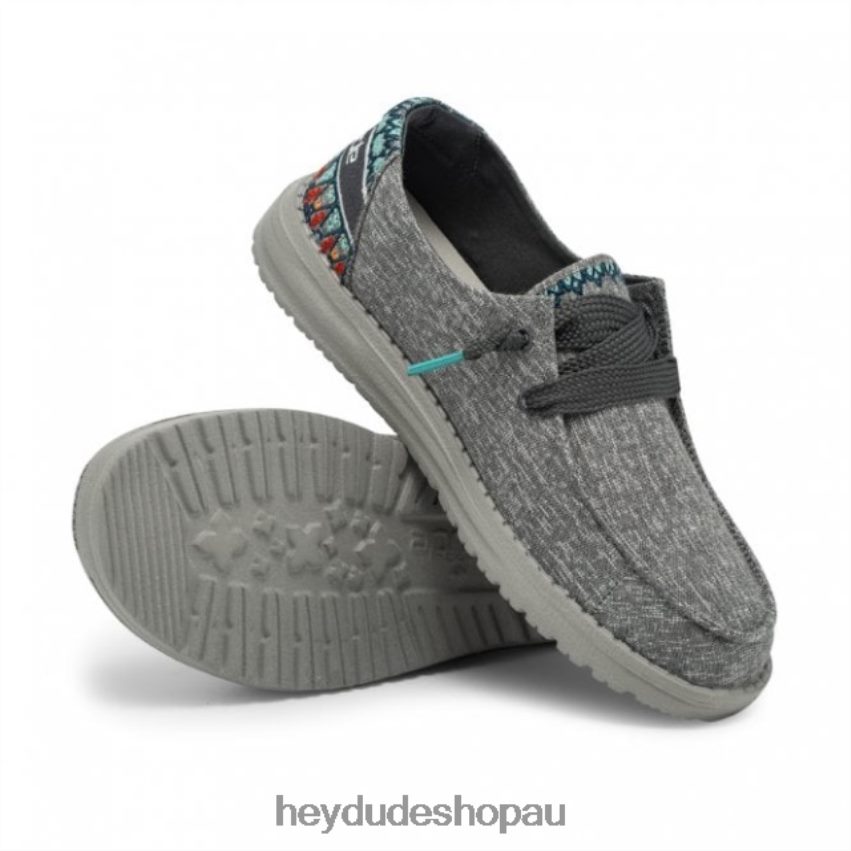 Hey Dude HEYDUDE Wendy Chambray Tulip Grey Women V4Z64423