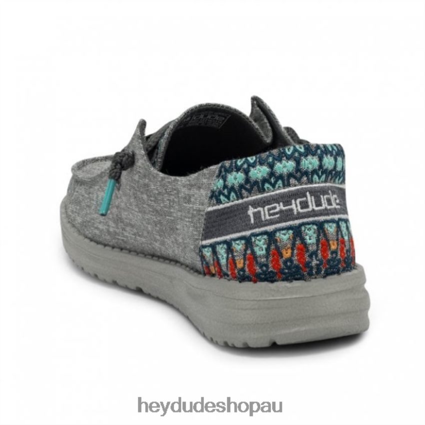 Hey Dude HEYDUDE Wendy Chambray Tulip Grey Women V4Z64423