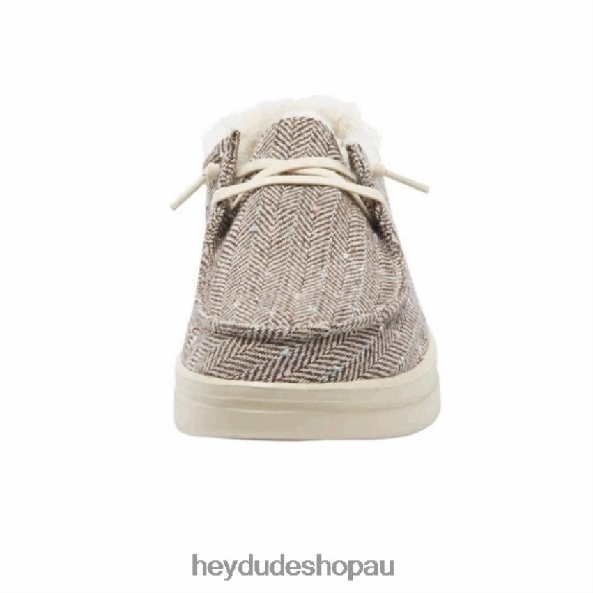 Hey Dude HEYDUDE Wendy Rise Chalet Brown Herringbone Women V4Z64453