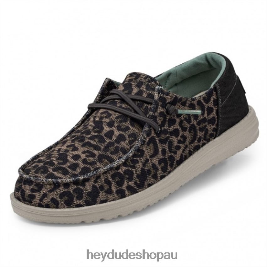 Hey Dude HEYDUDE Wendy Sox Leopard Brown Women V4Z64435
