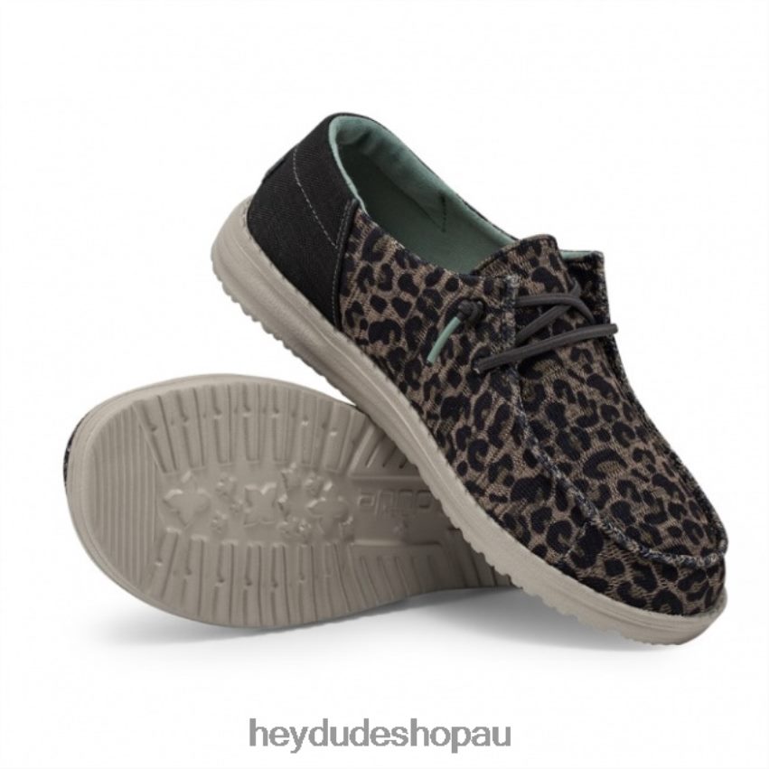 Hey Dude HEYDUDE Wendy Sox Leopard Brown Women V4Z64435