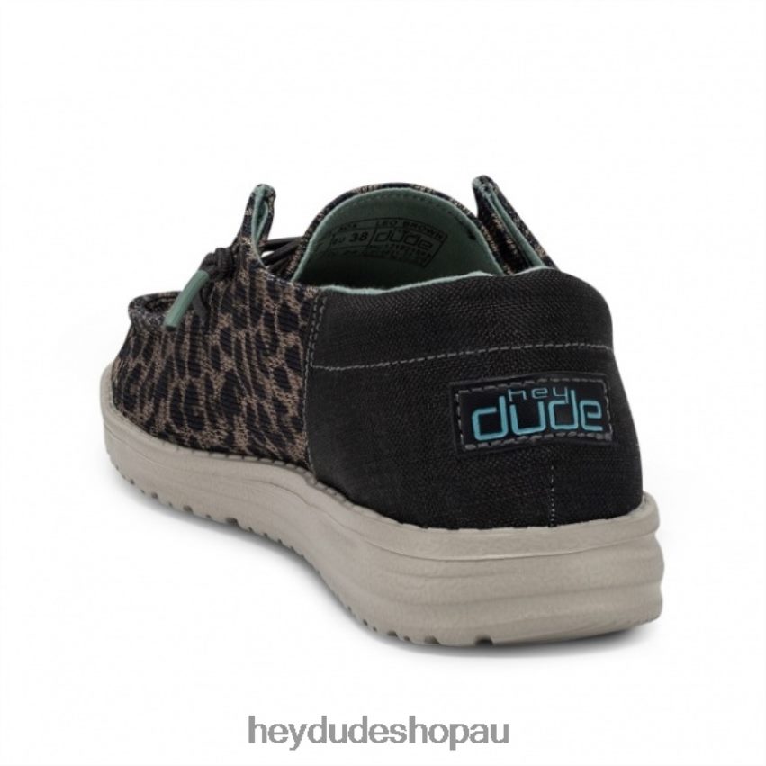 Hey Dude HEYDUDE Wendy Sox Leopard Brown Women V4Z64435