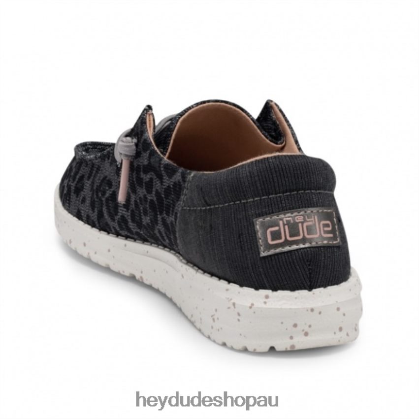 Hey Dude HEYDUDE Wendy Sox Leopard Grey Women V4Z64437