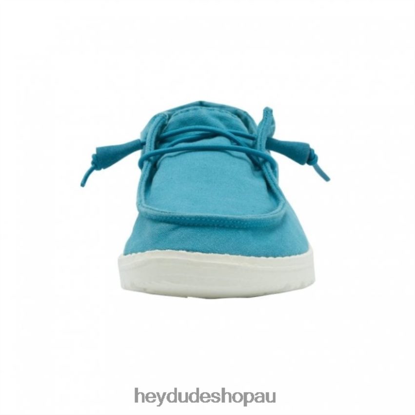 Hey Dude HEYDUDE Wendy Washed Canvas Azur Caribbean Women V4Z64482