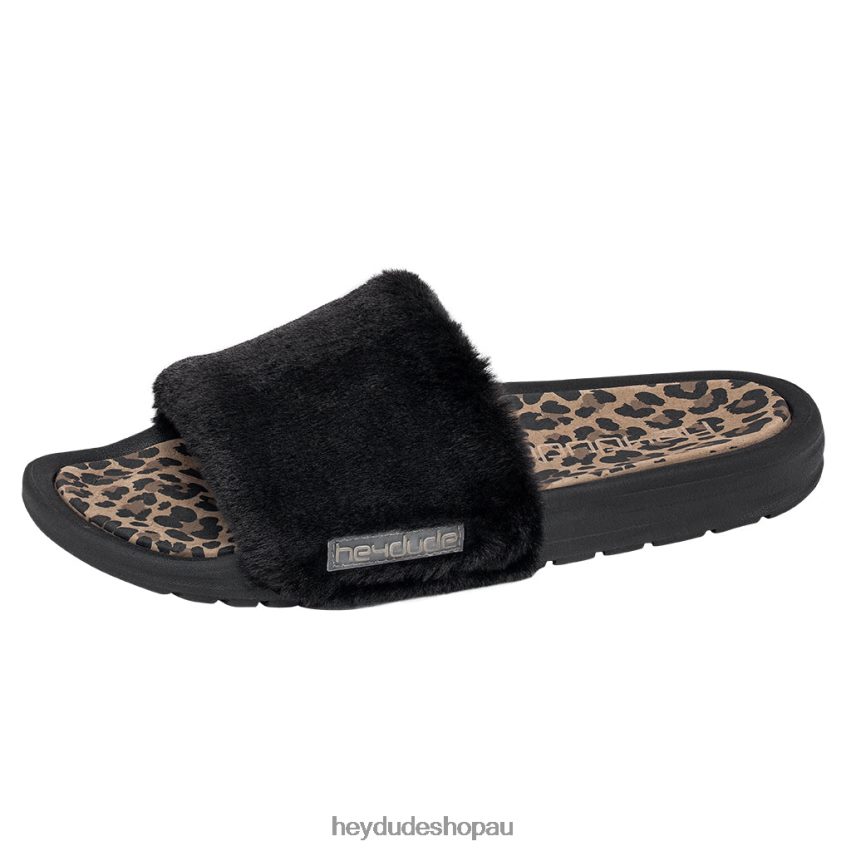Hey Dude Peggy Black Cheetah Women V4Z6477