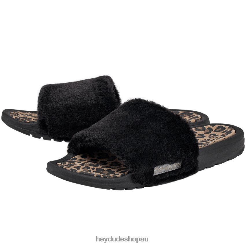 Hey Dude Peggy Black Cheetah Women V4Z6477