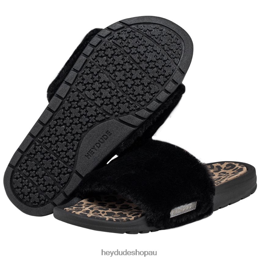 Hey Dude Peggy Black Cheetah Women V4Z6477