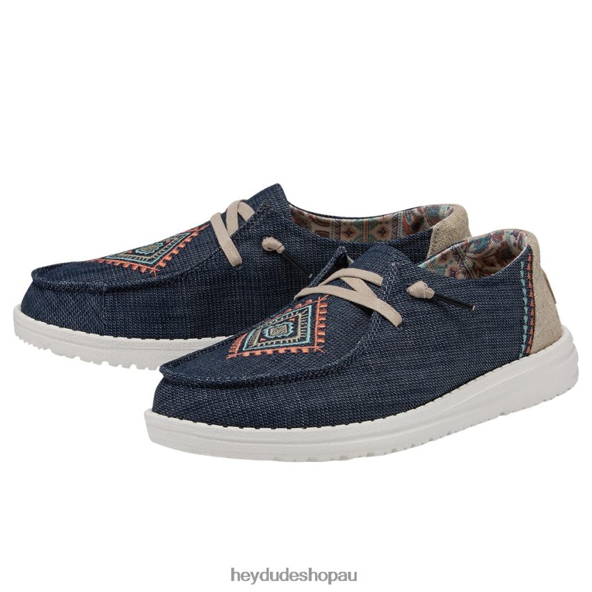 Hey Dude Wendy Boho grey Ocean Blue Women V4Z6444