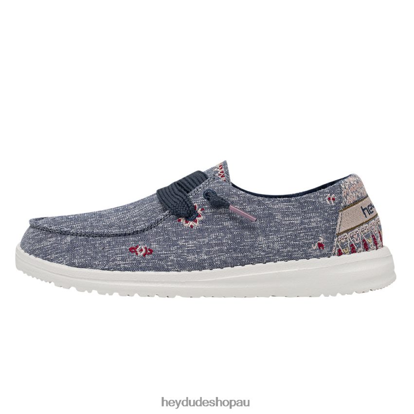 Hey Dude Wendy Flora Iris Blue Women V4Z6411