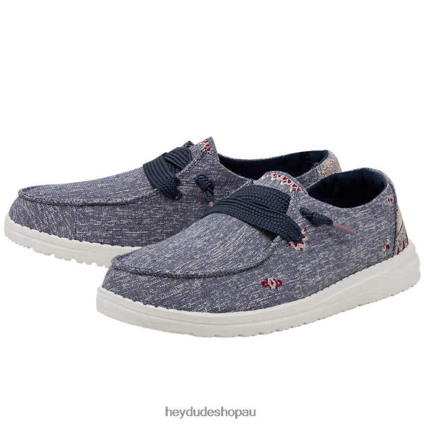 Hey Dude Wendy Flora Iris Blue Women V4Z6411