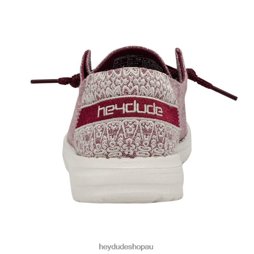 Hey Dude Wendy Flora Peony Red Women V4Z6413