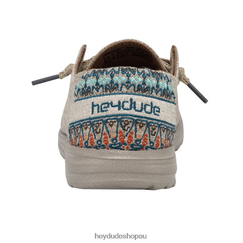Hey Dude Wendy Flora Sunflower Beige Women V4Z6414