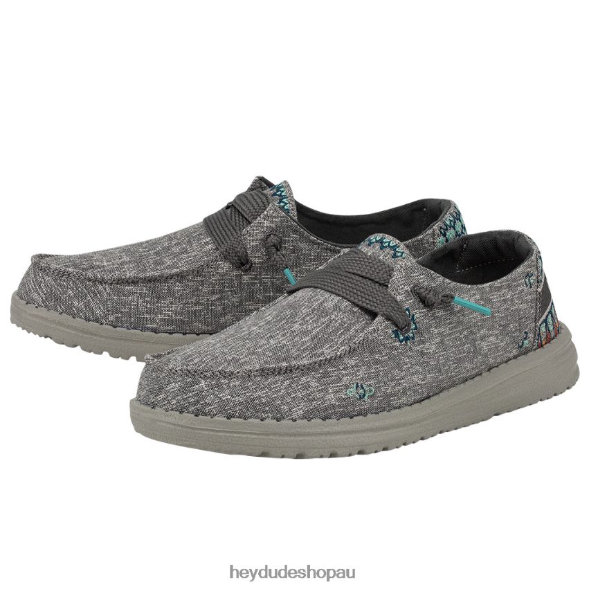 Hey Dude Wendy Flora Tulip Grey Women V4Z6415