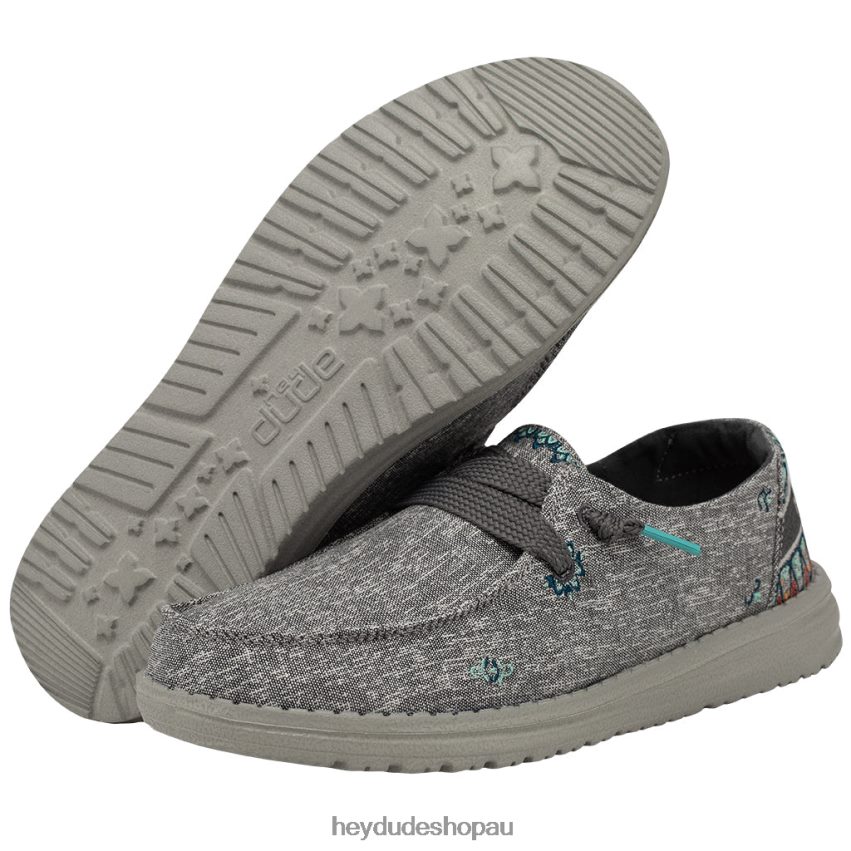 Hey Dude Wendy Flora Tulip Grey Women V4Z6415