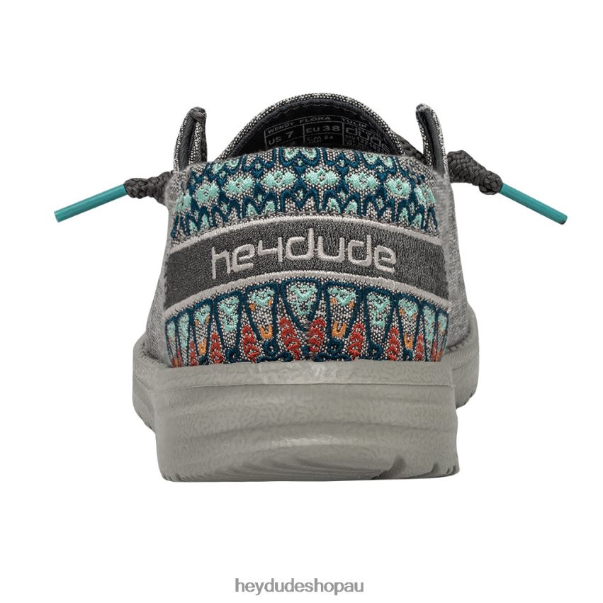 Hey Dude Wendy Flora Tulip Grey Women V4Z6415