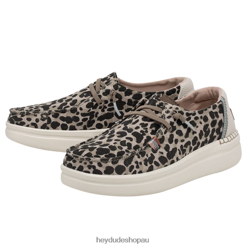 Hey Dude Wendy Rise Chambray Jungle Beige Women V4Z6422