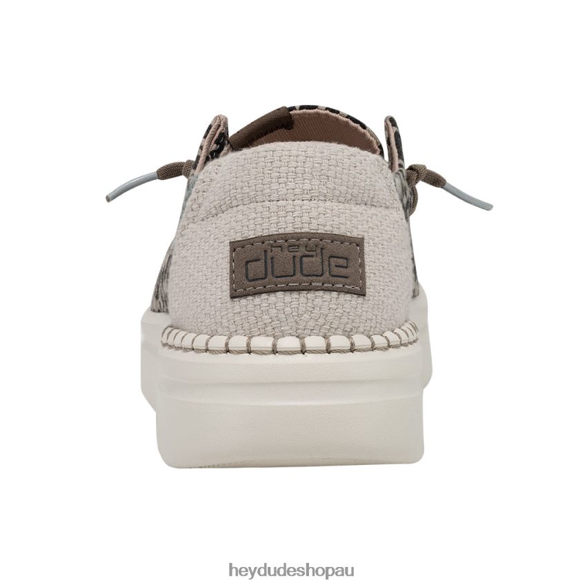 Hey Dude Wendy Rise Chambray Jungle Beige Women V4Z6422