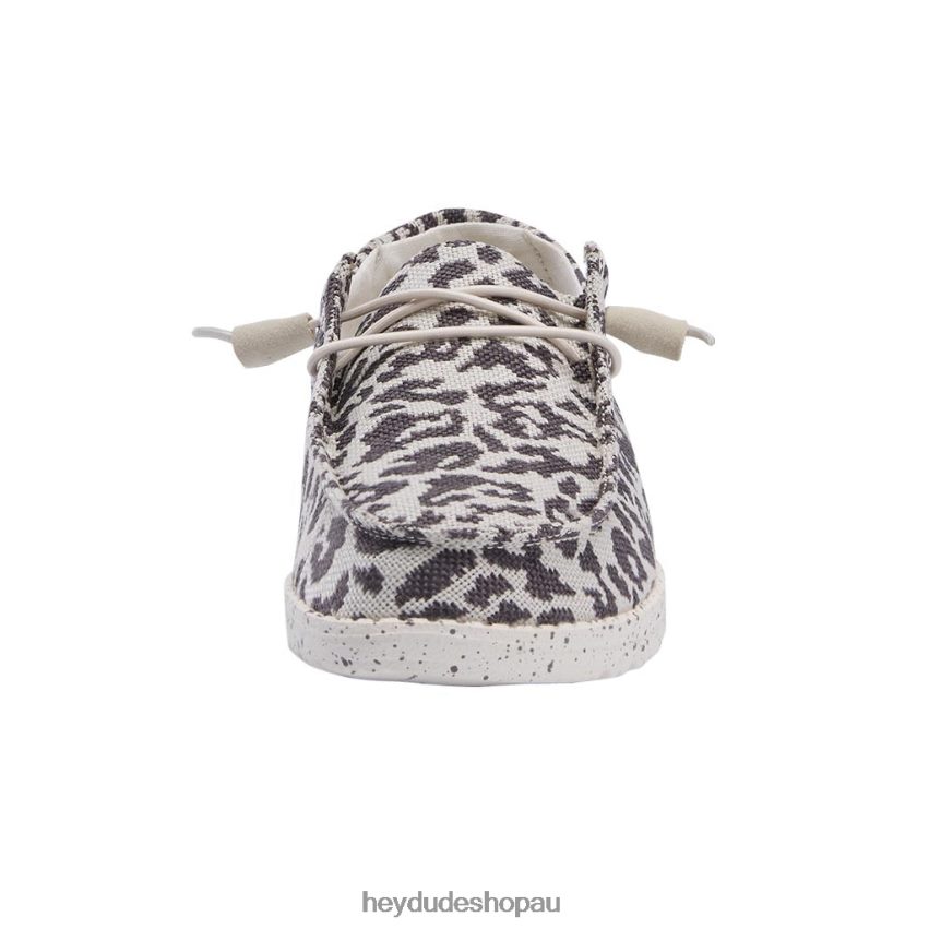 Hey Dude Wendy Woven Cheetah Grey Women V4Z6443