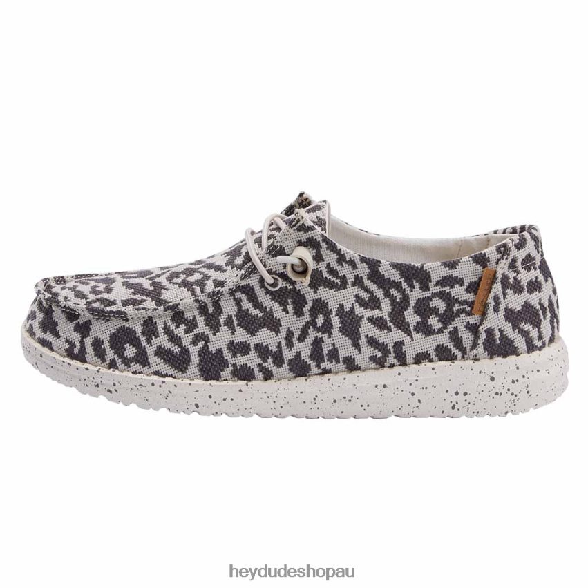 Hey Dude Wendy Woven Cheetah Grey Women V4Z6459