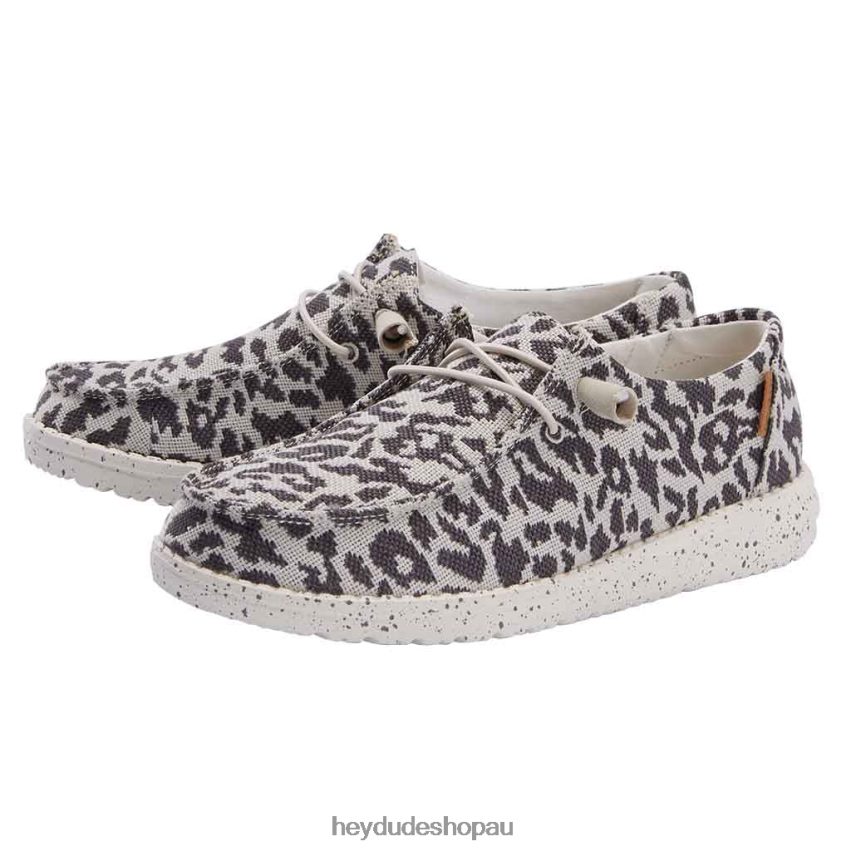 Hey Dude Wendy Woven Cheetah Grey Women V4Z6459